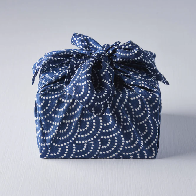 Blue large Furoshiki wrap 75cm - Image 3