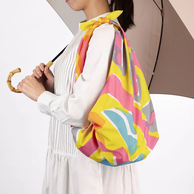 Furoshiki Water-repellent - Flower Bed yellow 100cm - Image 3