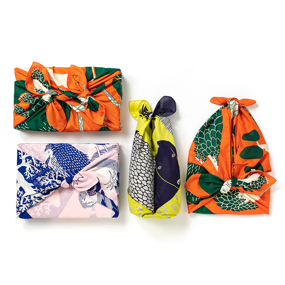 Furoshiki: gobies in the river at night 100cm SQ - Image 5